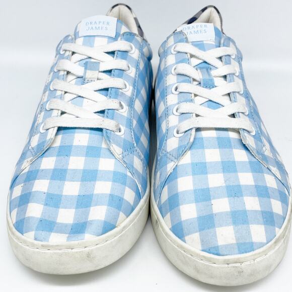Draper James Women's Witherspoon Blue White Gingham Harper Sneakers Size 9 - Picture 9 of 12